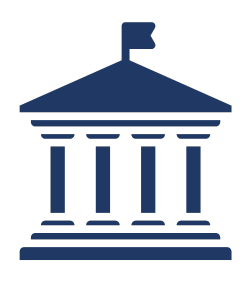 Decorative icon of an government building. Click to be taken to vendor tax information